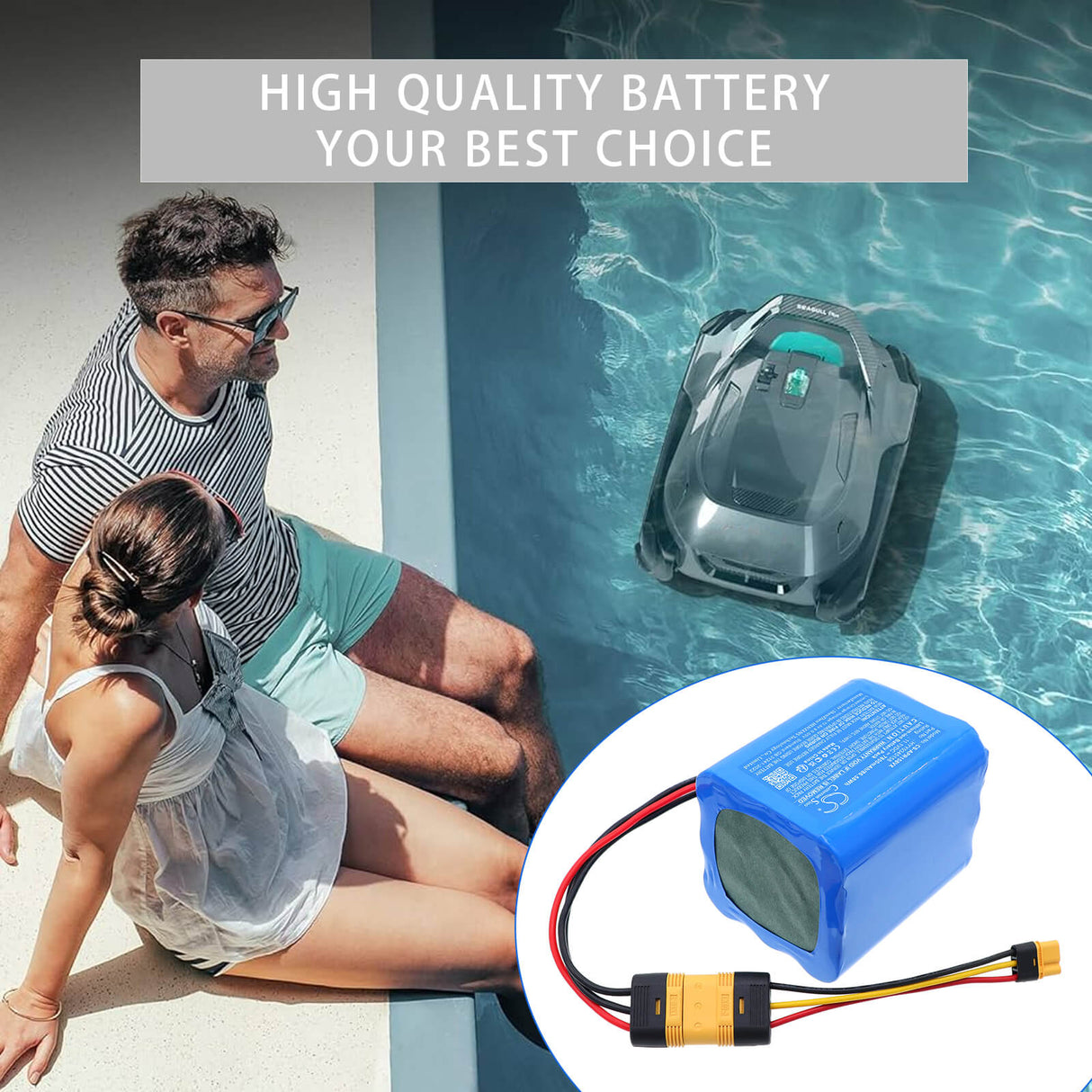 11.1V, Li-ion, 7800mAh, Vacuum battery fits Aiper, HYY0345158, Seagull Plus Pool Vacuum, 86.58Wh Vacuum Cameron Sino Technology Limited