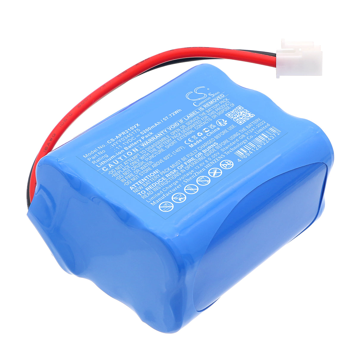 11.1V, Li-ion, 5200mAh, Vacuum battery fits Aiper, HYY0345175, SE Cordless Robotic Pool Cleaner, 57.72Wh Vacuum Cameron Sino Technology Limited