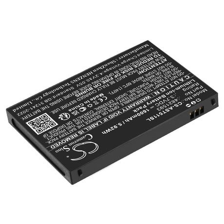 3.7V, Li-ion, 1600mAh, Alarm System battery fits Assa Abloy, 4821593, Vingcard Elsafe, Vot1511l2r01, 5.92Wh Alarm System Cameron Sino Technology Limited