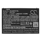 3.7V, Li-ion, 1600mAh, Alarm System battery fits Assa Abloy, 4821593, Vingcard Elsafe, Vot1511l2r01, 5.92Wh Alarm System Cameron Sino Technology Limited