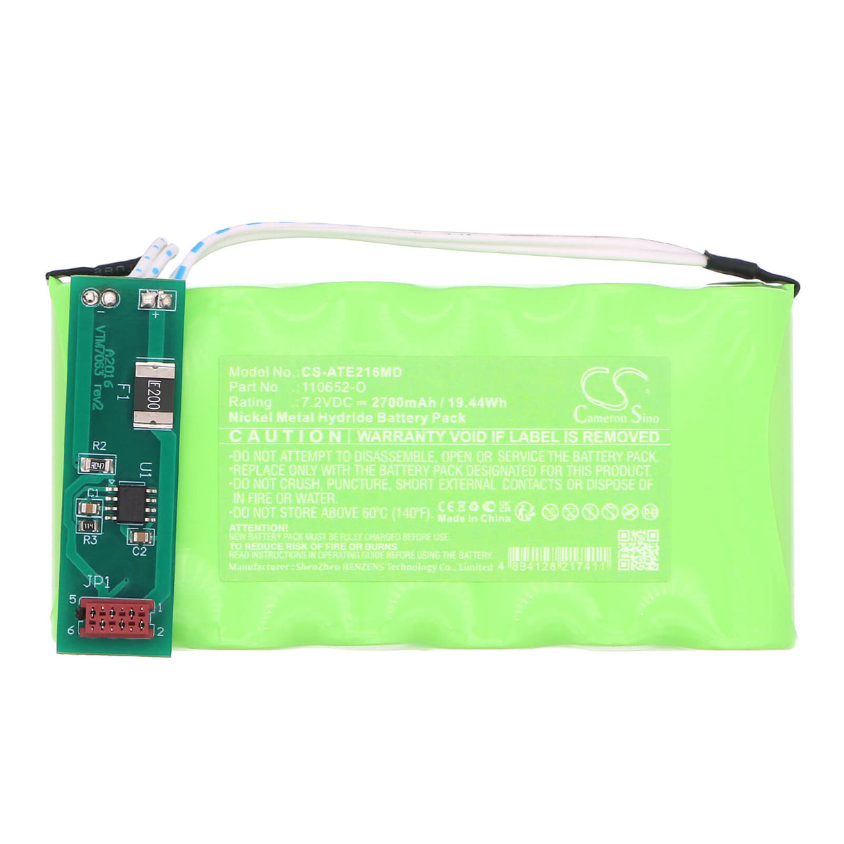 7.2V, Ni-MH, 2700mAh, Medical battery fits Aitecs, 110652-o, 2016 Syringe Pump, 19.44Wh Medical Cameron Sino Technology Limited (Medical)