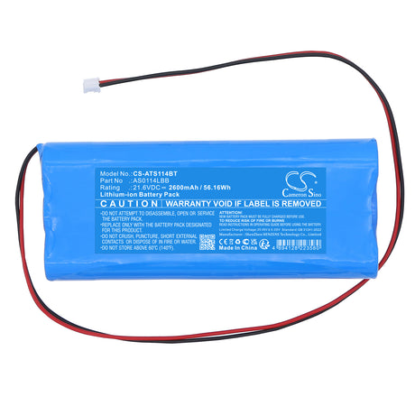 21.6V, Li-ion, 2600mAh, Alarm System battery fits Autoslide, AS0114LBB, MultiDrive, Multidrive sliding, 56.16Wh Alarm System Cameron Sino Technology Limited