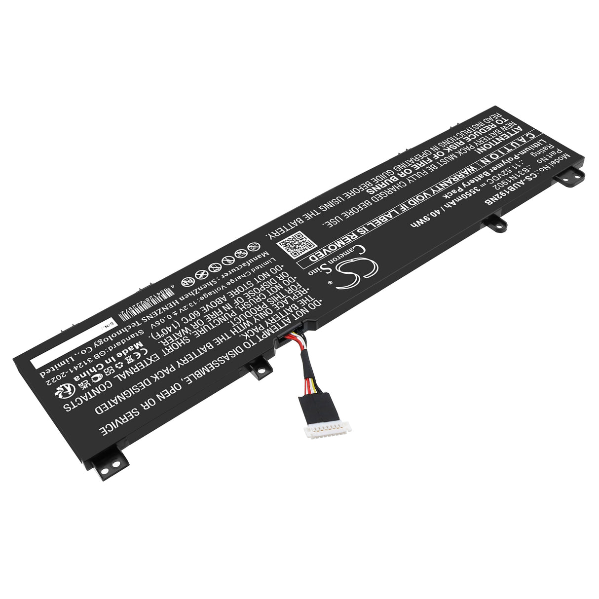 11.52V, Li-Polymer, 3550mAh, Notebook, Laptop battery fits Asus, B31N1902, 40.9Wh Notebook, Laptop Cameron Sino Technology Limited