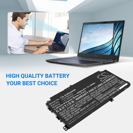 11.55V, Li-Polymer, 4500mAh, Notebook, Laptop battery fits Asus, 0B200-04370000, B2402CVA, B2402CVA-EB0248, 51.98Wh Notebook, Laptop Cameron Sino Technology Limited