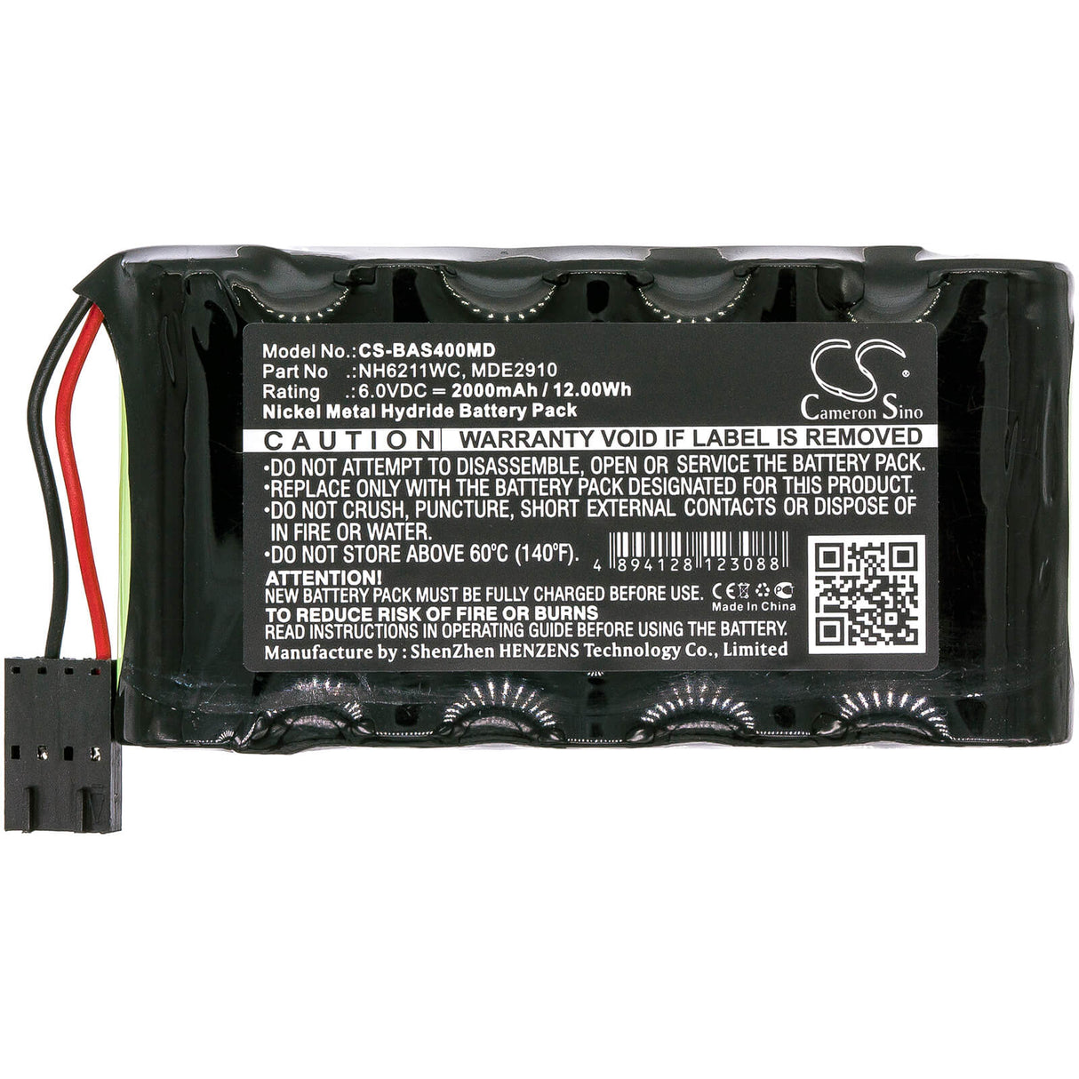 6.0V, Ni-MH, 2000mAh, Medical battery fits Baxter Healthcare, B11056, As40, As40 Infusion Pump, 12.0Wh Medical Cameron Sino Technology Limited (Medical)