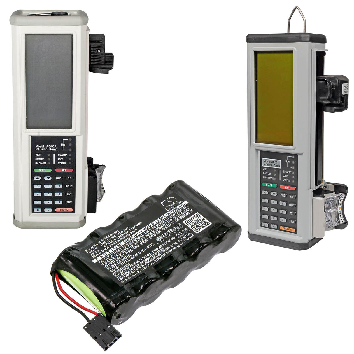 6.0V, Ni-MH, 2000mAh, Medical battery fits Baxter Healthcare, B11056, As40, As40 Infusion Pump, 12.0Wh Medical Cameron Sino Technology Limited (Medical)