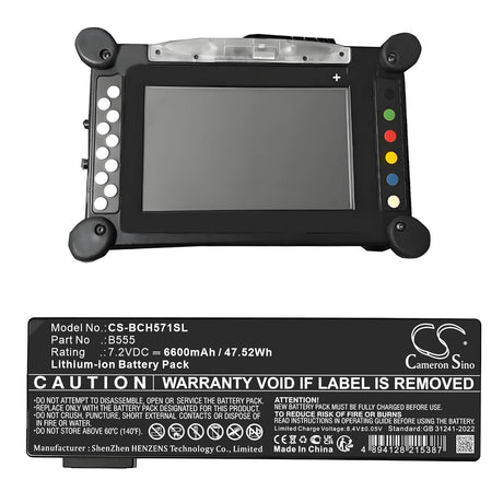 7.2V, Li-ion, 6600mAh, Diagnostic Scanner battery fits Bosch, B555, 3571-0100 Iflex Obd, 47.52Wh Diagnostic Scanner Cameron Sino Technology Limited