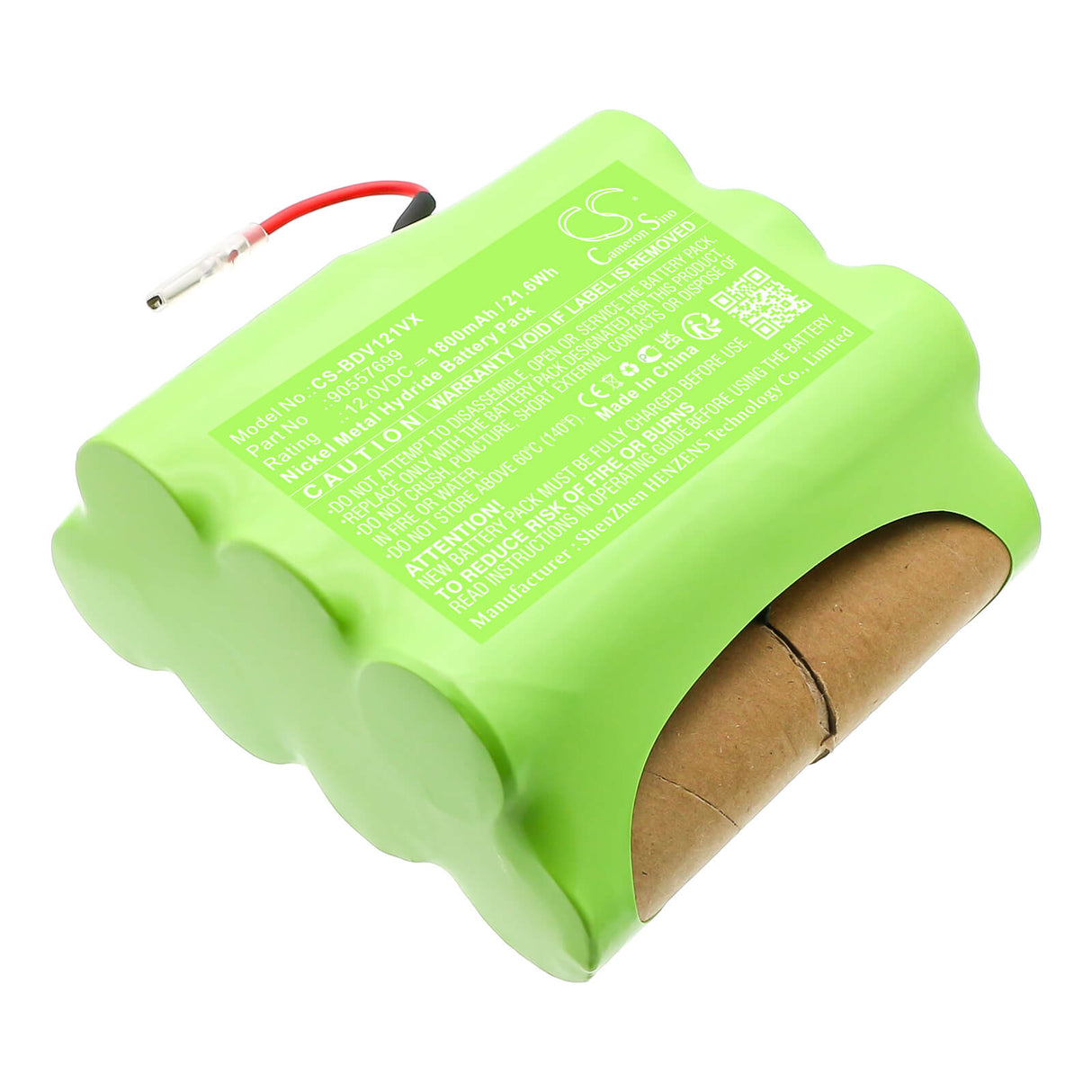 12.0V, Ni-MH, 1800mAh, Power Tools battery fits Black & Decker, 90557699, PHV1210, PIVOT VAC 12V, 21.6Wh Vacuum Battery Cameron Sino Technology Limited