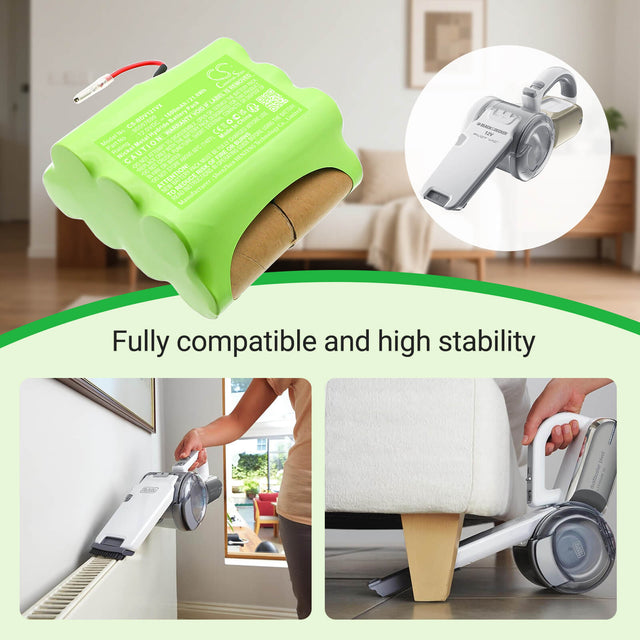 12.0V, Ni-MH, 1800mAh, Power Tools battery fits Black & Decker, 90557699, PHV1210, PIVOT VAC 12V, 21.6Wh Vacuum Battery Cameron Sino Technology Limited