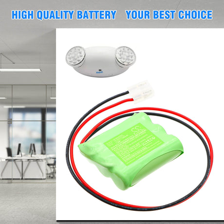 3.6V, Ni-MH, 1500mAh, Emergency Lighting battery fits Beghelli, 98100202.R.001, 415097000, 5.4Wh Emergency Lighting Cameron Sino Technology Limited