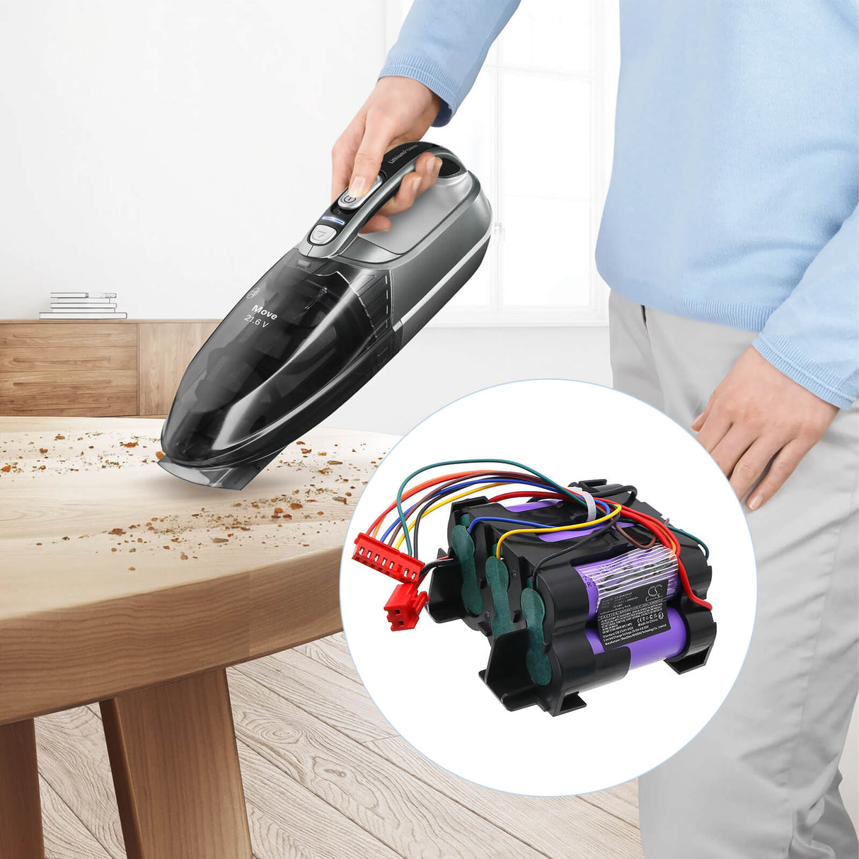 21.6V, Li-ion, 2500mAh, Vacuum battery fits Bosch, 11051762, BHN24L, BHN24L/04, 54.0Wh Vacuum Cameron Sino Technology Limited