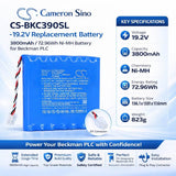19.2V, Ni-MH, 3800mAh, PLC battery fits Beckman, ZNG-390047, Coulter 390047, 72.96Wh PLC Cameron Sino Technology Limited
