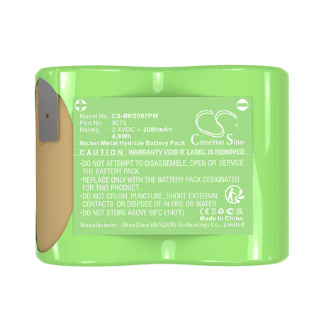 2.4V, Ni-MH, 2000mAh, Power Tools battery fits Black & Decker, 9073, 9073 Type 1, 4.8Wh Power Tools Cameron Sino Technology Limited