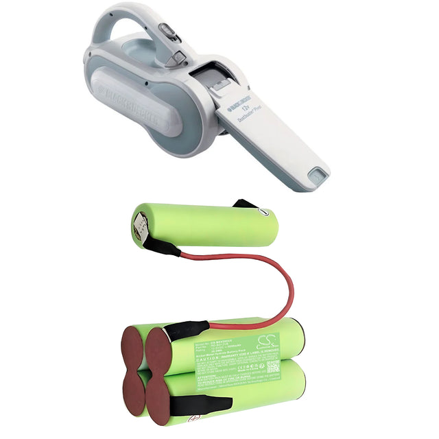 12.0V, Ni-MH, 3000mAh, Vacuum battery fits Black & Decker, Rd-bd12vb, Pivot Pv1205b, 36.0Wh Vacuum Cameron Sino Technology Limited