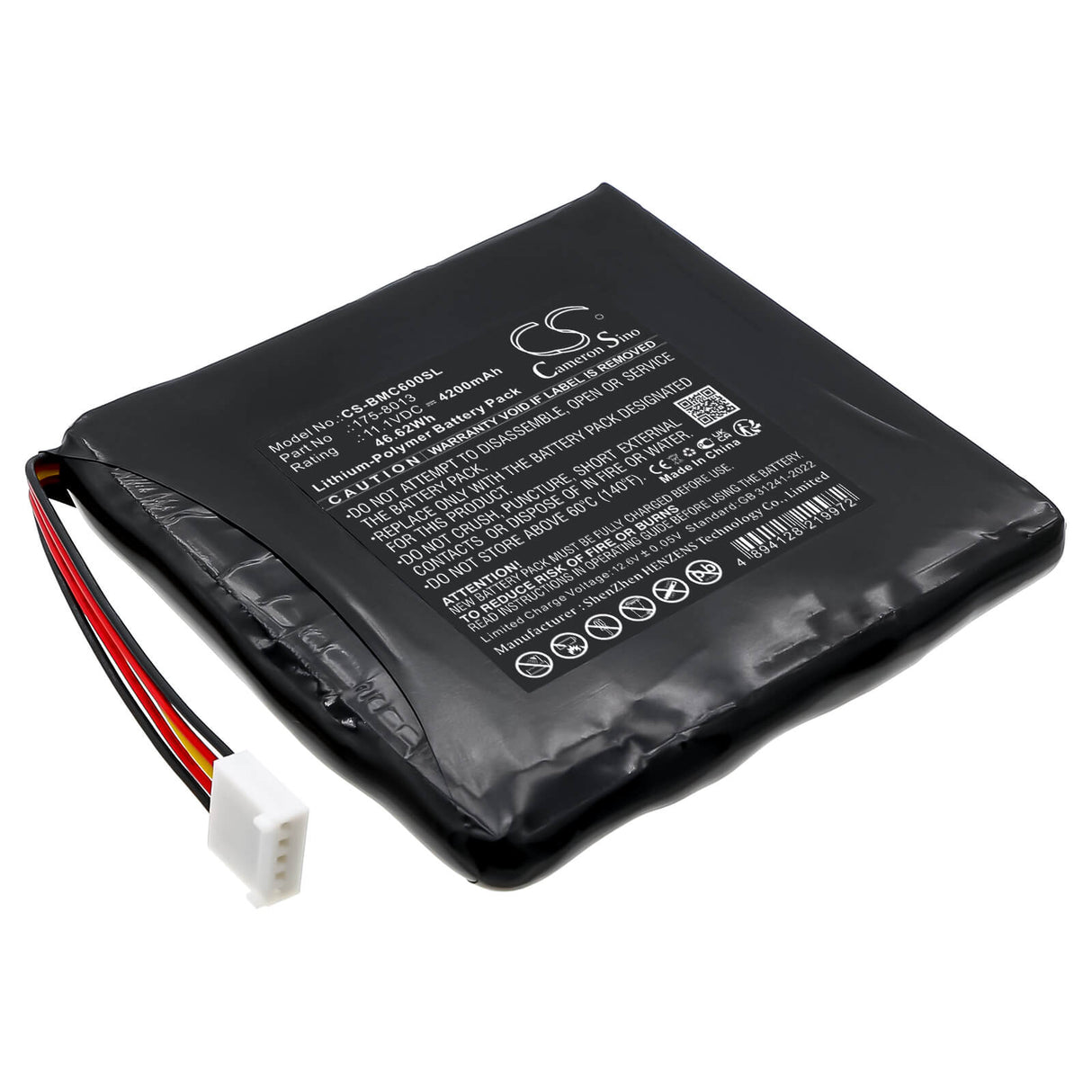 11.1V, Li-Polymer, 4200mAh, Equipment, Survey, Test battery fits Beamex, 175-8013, 8081785, MC6 Calibrator, 46.62Wh Equipment, Survey, Test Cameron Sino Technology Limited