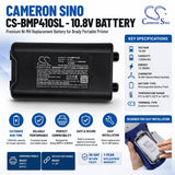 Cameron Sino CS-BMP410SL Replacement Battery for Brady BMP41 & BMP61 – 10.8V 1200mAh Ni-MH Portable Printer Cameron Sino Technology Limited