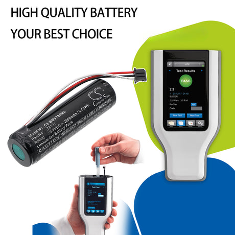 3.7V, Li-ion, 2600mAh, Medical battery fits BioControl, 78131, 78300BC, MVP ICON 78300 version only, 9.62Wh Medical Cameron Sino Technology Limited