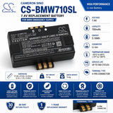 7.4V, Li-ion, 700mAh, Emergency Supply battery fits Bmw, 2 447 710-01, 118i 2018, 118i 2019, 5.18Wh Emergency Supply Cameron Sino Technology Limited