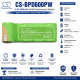 6.0V, Ni-MH, 2000mAh, Power Tools battery fits Black & Decker, 5102993-00, PD600, PD600G, 12.0Wh Power Tools Cameron Sino Technology Limited