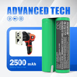 7.4V, Li-ion, 2500mAh, Power Tools battery fits Black & Decker, Ncr18650-2, 172396, Lps7000 13mm Type 1, 18.5Wh Power Tools Cameron Sino Technology Limited (Power Tools)