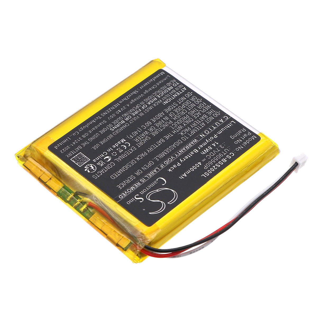 3,7V, Li-Polymer, 4000mAh, batterie BabyPhone compatible avec Babysense, Ut905560p, Bbm01, Bbm03, 14,8Wh BabyPhone Cameron Sino Technology Limited