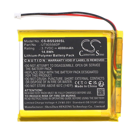 3,7V, Li-Polymer, 4000mAh, batterie BabyPhone compatible avec Babysense, Ut905560p, Bbm01, Bbm03, 14,8Wh BabyPhone Cameron Sino Technology Limited