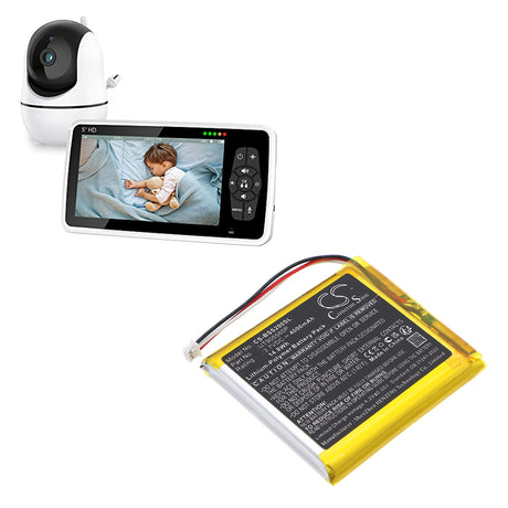 3,7V, Li-Polymer, 4000mAh, batterie BabyPhone compatible avec Babysense, Ut905560p, Bbm01, Bbm03, 14,8Wh BabyPhone Cameron Sino Technology Limited