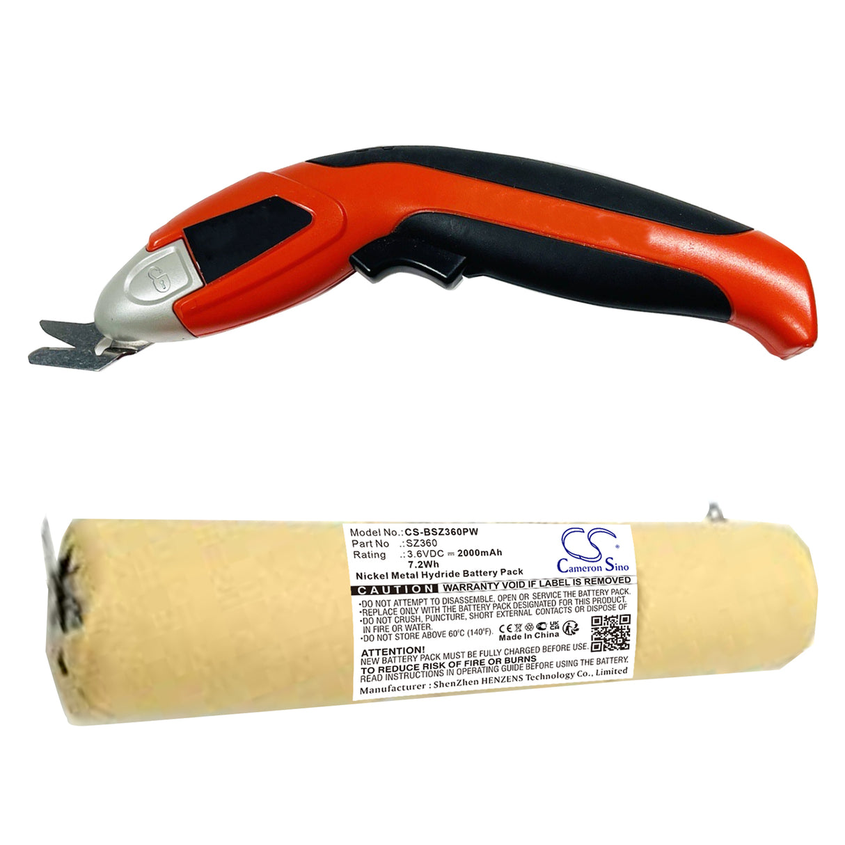 3.6V, Ni-MH, 2000mAh, Power Tools battery fits Black & Decker, SZ360, SZ360 Type 1, 7.2Wh Power Tools Cameron Sino Technology Limited