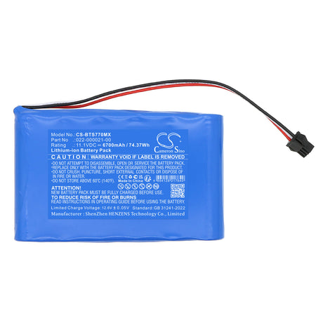 11.1V, Li-ion, 6700mAh, Medical battery fits Bistos, 022-000021-00, Bt740 Pulse Oximeter, Bt-740 Pulse Oximeter, 74.37Wh Medical Cameron Sino Technology Limited (Medical)