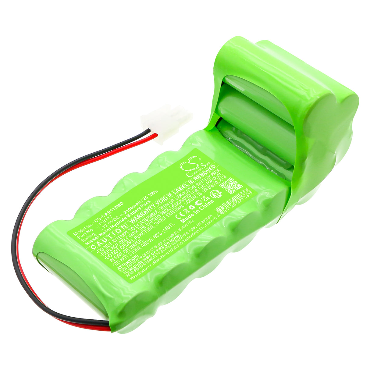 12.0V, Ni-MH, 2100mAh, Medical battery fits Cardioline, 110777, ECG ELAN 1100, 25.2Wh Medical Cameron Sino Technology Limited (Medical)