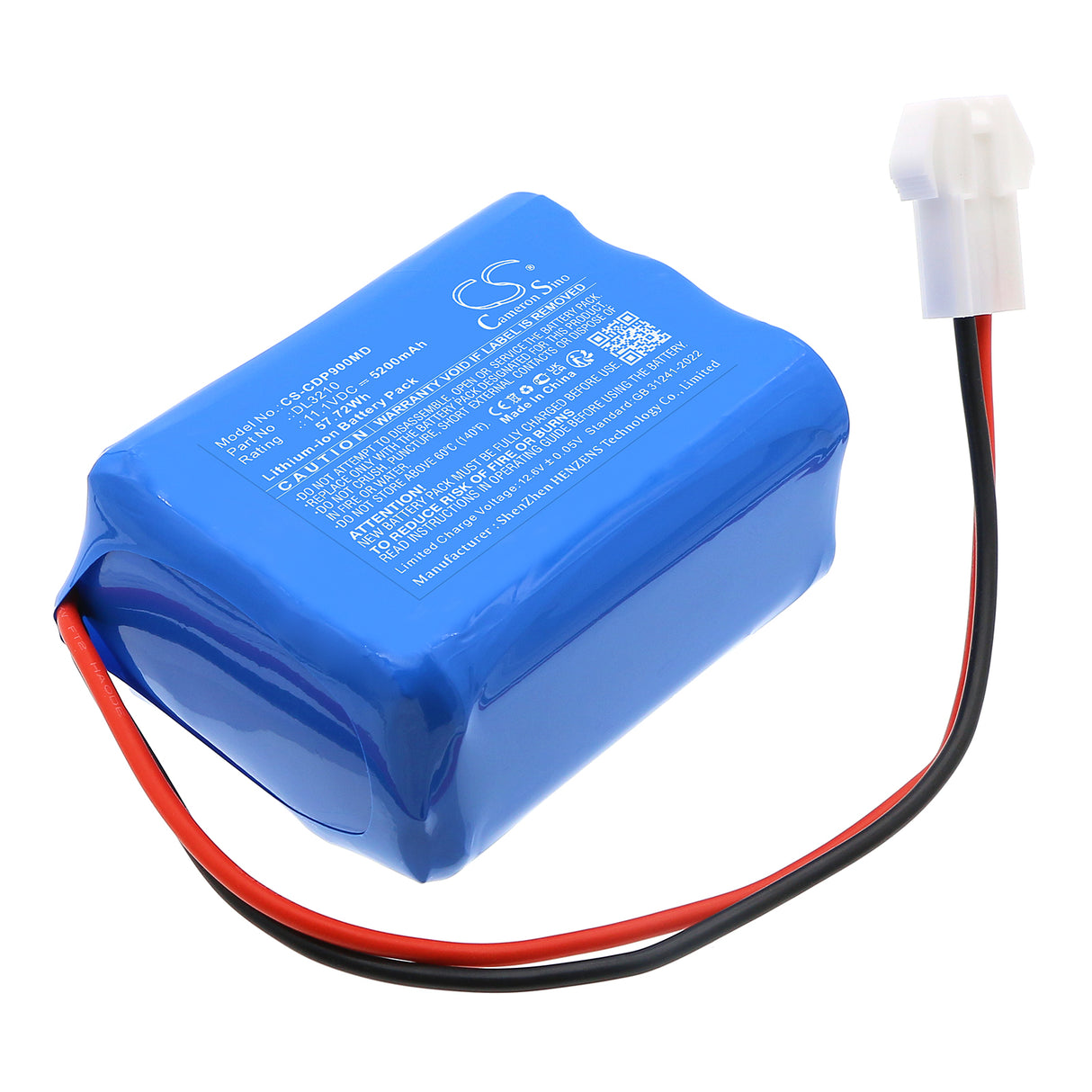 11.1V, Li-ion, 5200mAh, Medical battery fits Creative, CR2302-0000005, PC-900 Pro, UP-7000, 57.72Wh Medical Cameron Sino Technology Limited (Medical)