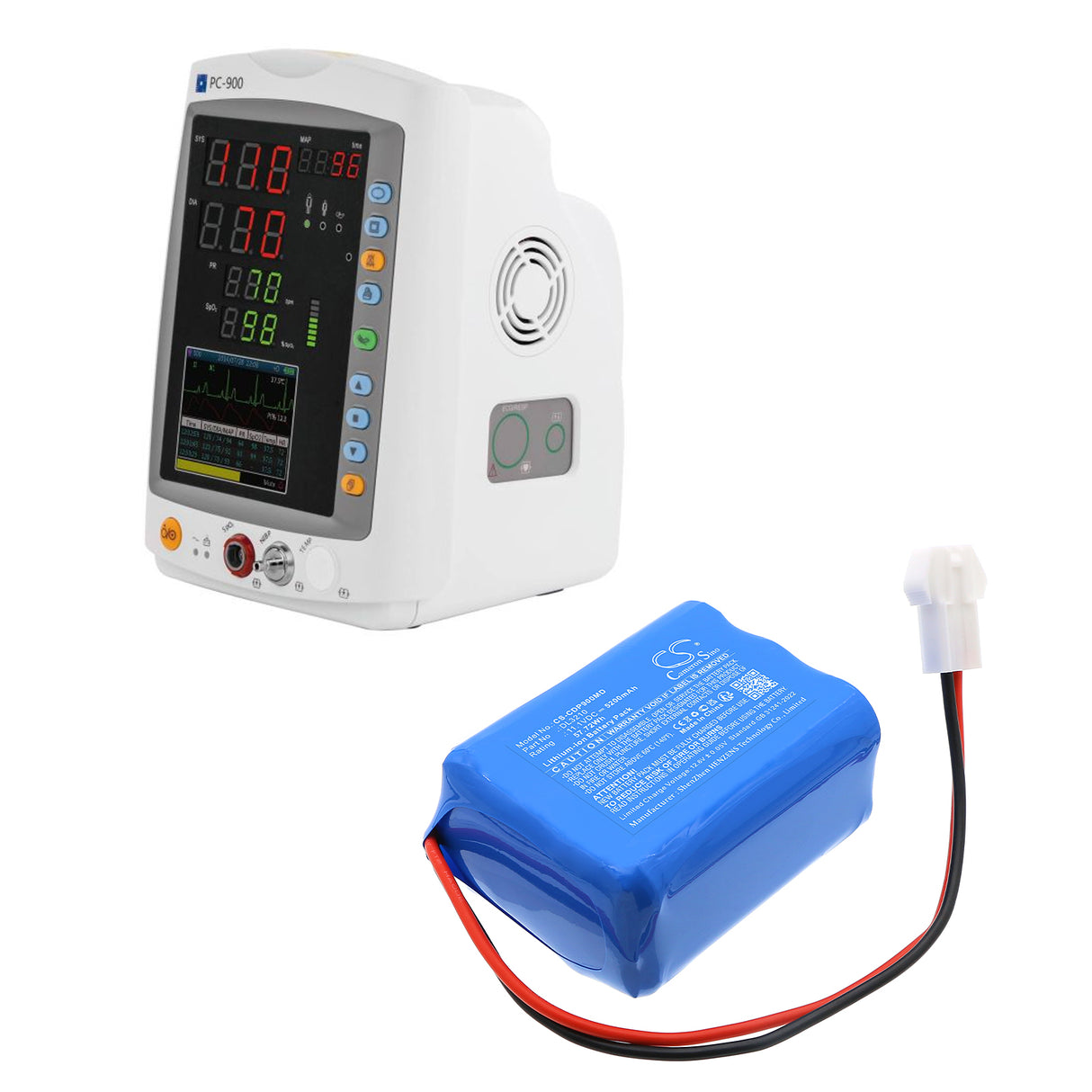 11.1V, Li-ion, 5200mAh, Medical battery fits Creative, CR2302-0000005, PC-900 Pro, UP-7000, 57.72Wh Medical Cameron Sino Technology Limited (Medical)