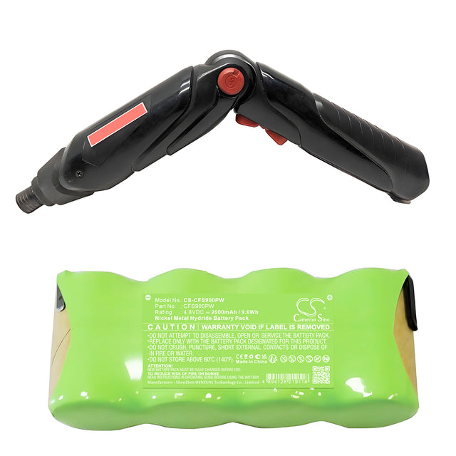 4.8V, Ni-MH, 2000mAh, Power Tools battery fits Craftsman, 900.11458 Cordless Screw Drive, 9.6Wh Power Tools Cameron Sino Technology Limited (Power Tools)