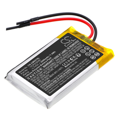 3.7V, Li-Polymer, 2000mAh, Battery Pack battery fits Custom Battery Pack, 1ICP9/38/60, 7.4Wh Battery Pack Cameron Sino Technology Limited