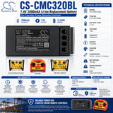 Crane Remote Battery For Cavotec, M9-1051-3600 Ex, Mc-3, 7.4v, 2600mah - 19.24wh Crane Remote Control Cameron Sino Technology Limited