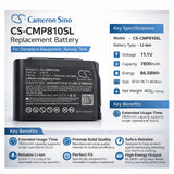 11.1V, Li-ion, 7800mAh, Equipment, Survey, Test battery fits Comptyco, A-81S, A-81S Fusion Splicer, FS-60C Fusion Splicer, 86.58Wh Equipment, Survey, Test Cameron Sino Technology Limited