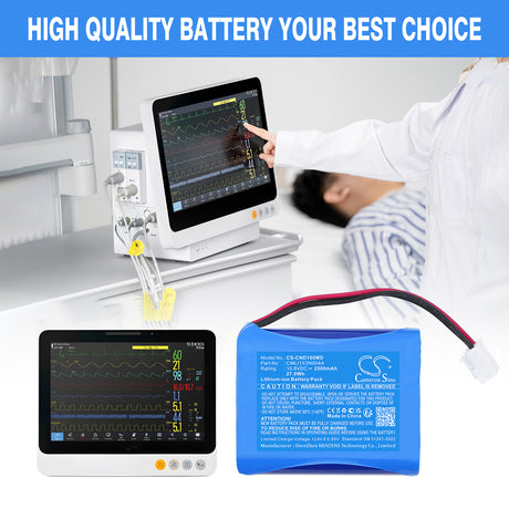 10.8V, Li-ion, 2500mAh, Medical battery fits COMEN, CMLI1X3N004A, ND10 Monitor, ND10A Monitor, 27Wh Medical Cameron Sino Technology Limited