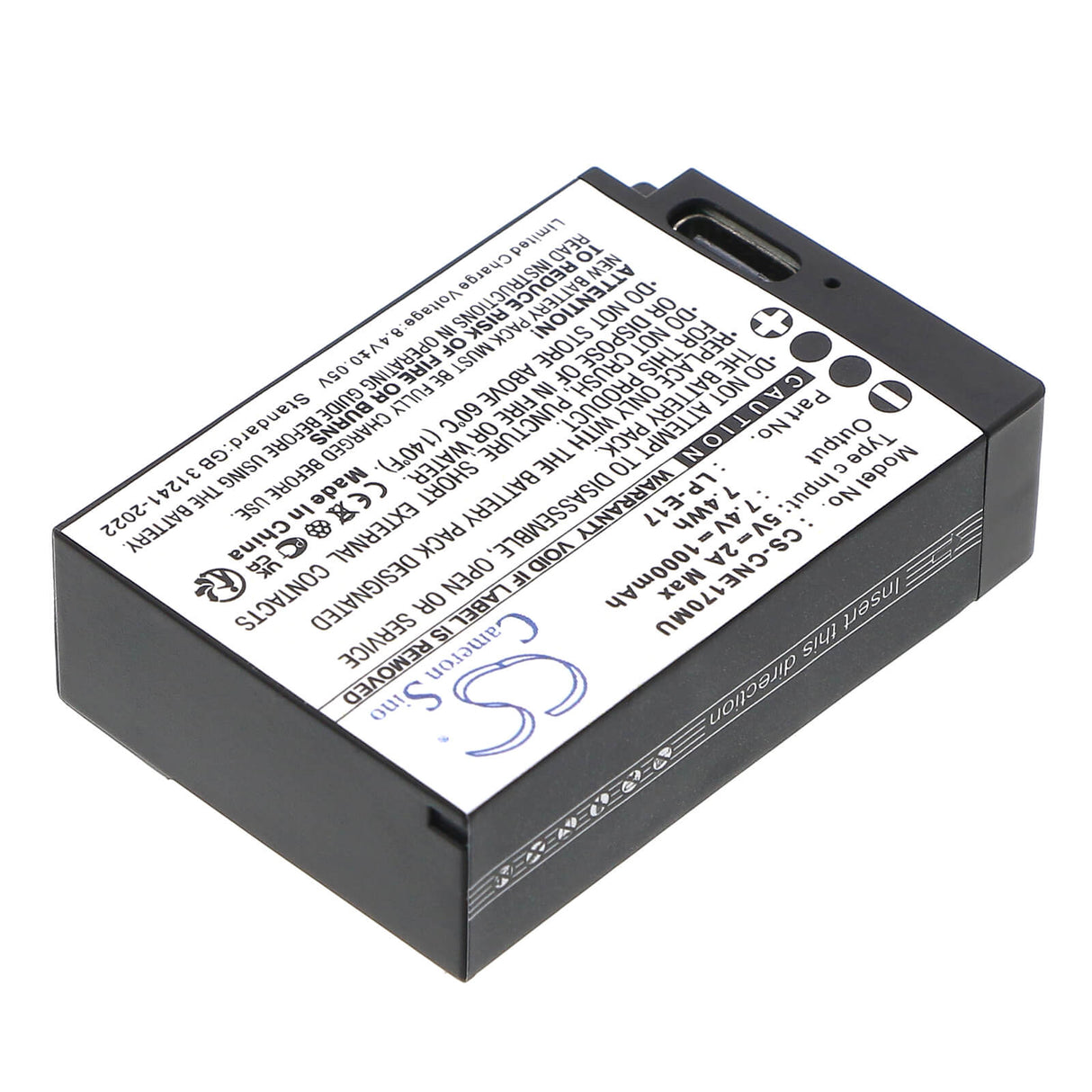 7.4V, Li-ion, 1000mAh, Camera battery fits Canon, LP-E17, 7.4Wh Camera Cameron Sino Technology Limited (Camera)