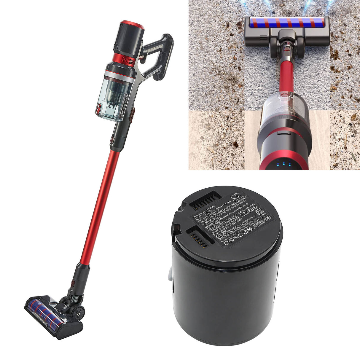 28.8V, Li-ion, 2500mAh, Vacuum battery fits Cecotec, T-dc49l, Conga Rockstar 29600, 72.0Wh Vacuum Cameron Sino Technology Limited