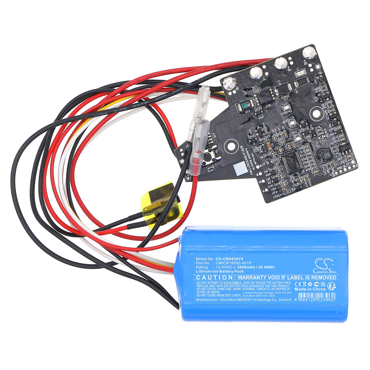 14.8V, Li-ion, 2600mAh, Vacuum battery fits Cecotec, CMICR18650-4S1P, 5439, Conga Immortal ExtremeSuction 14.8V, 38.48Wh Vacuum Cameron Sino Technology Limited