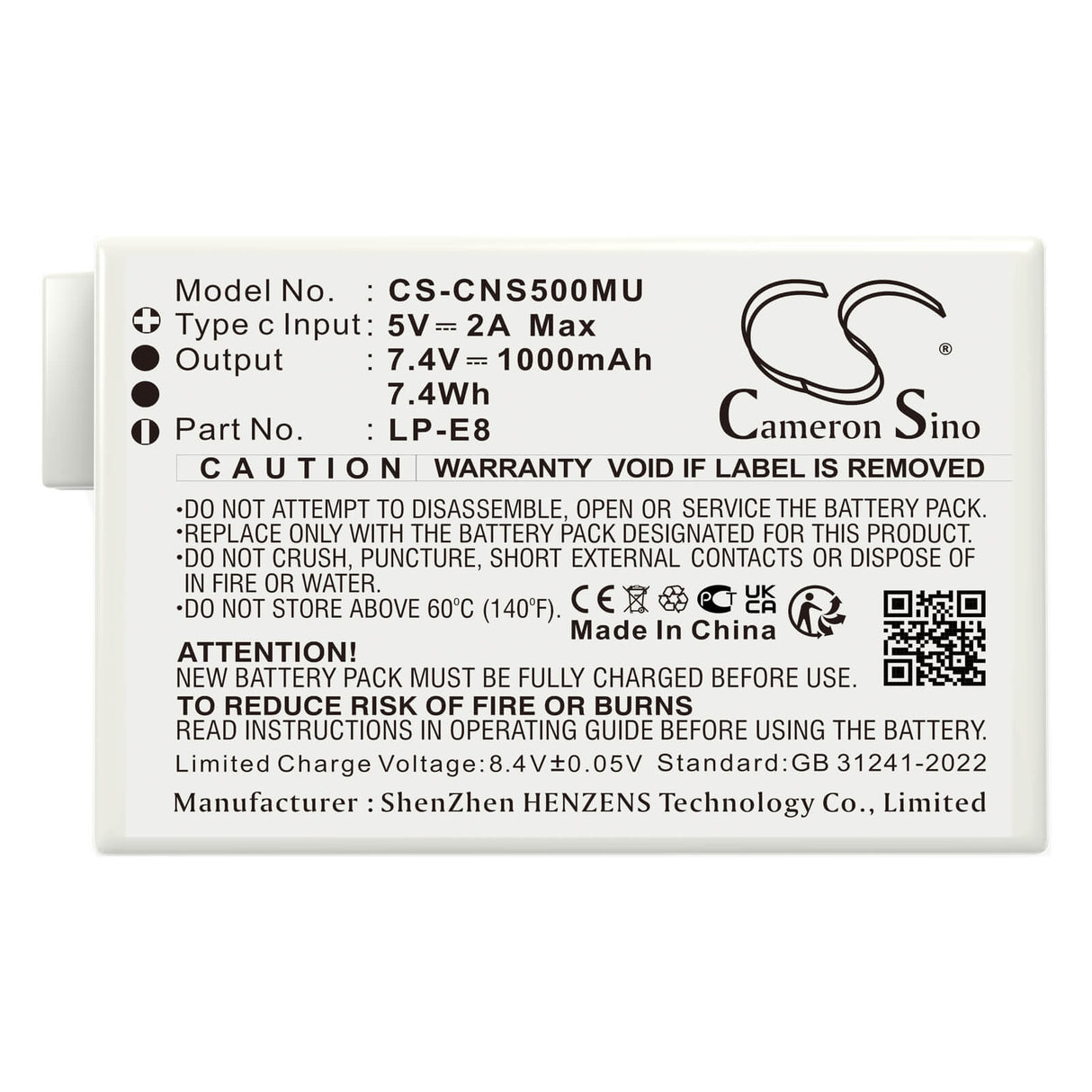 7.4V, Li-ion, 1000mAh, Camera battery fits Canon, Lp-e8, Ef-s, Eos 550d, 7.4Wh Camera Cameron Sino Technology Limited (Camera)