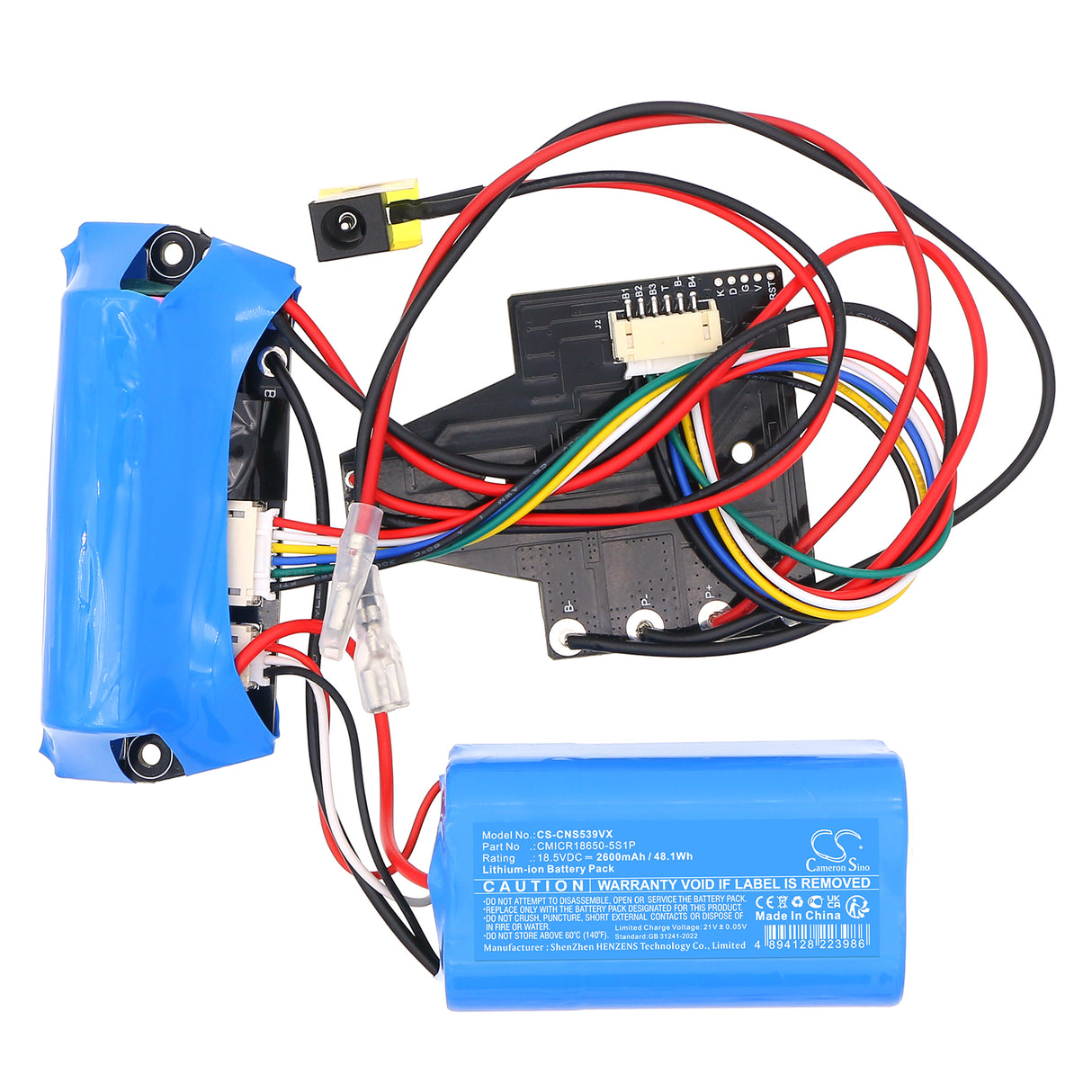 18.5V, Li-ion, 2600mAh, Vacuum battery fits Cecotec, CMICR18650-5S1P, 5539, Conga Popstar Micro 18.5V, 48.1Wh Vacuum Cameron Sino Technology Limited