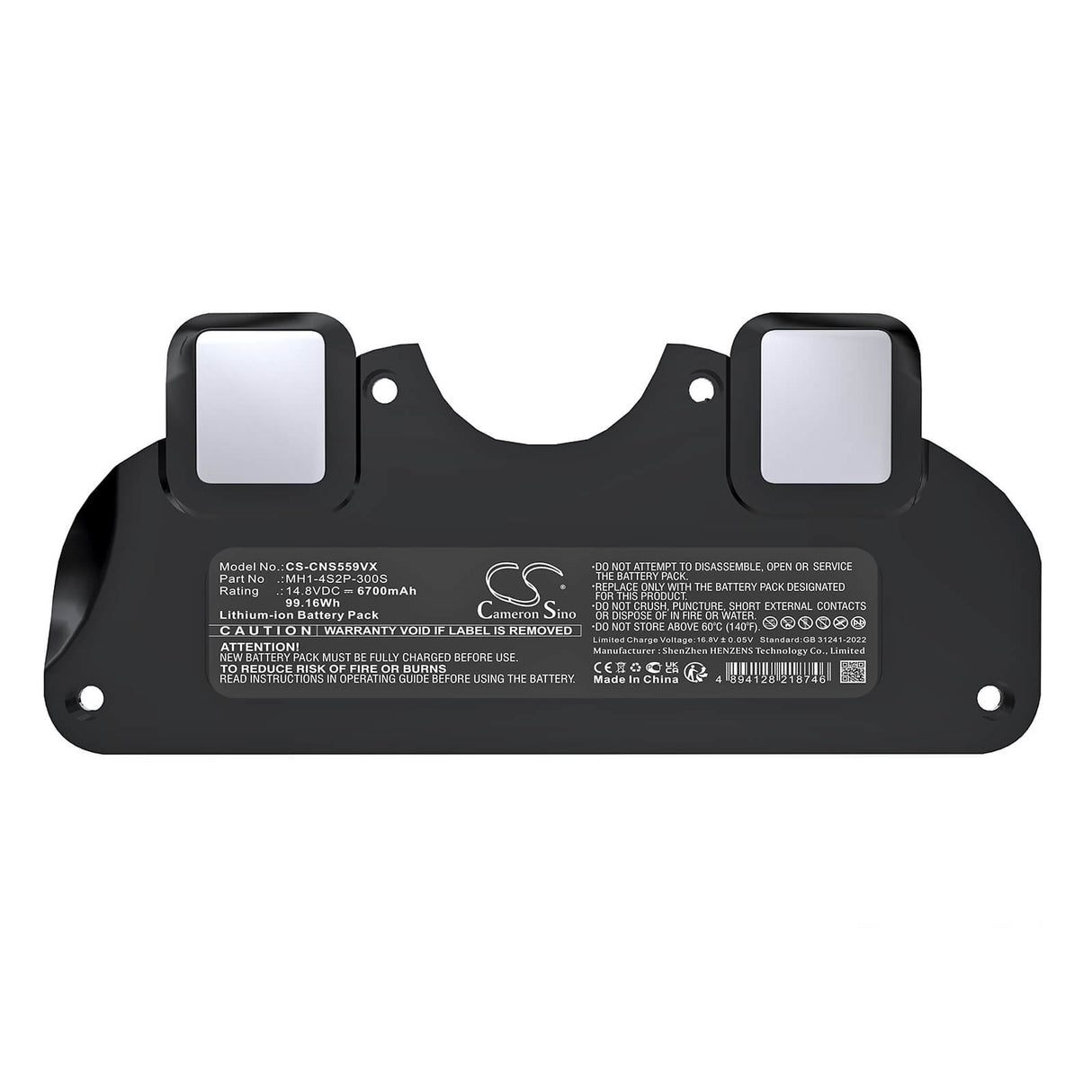 14.8V, Li-ion, 6700mAh, Vacuum battery fits Cecotec, Mh1-4s2p-300s, Conga 5090, Conga 5490, 99.16Wh Vacuum Cameron Sino Technology Limited