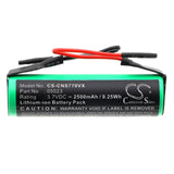 3.7V, Li-ion, 2500mAh, Vacuum battery fits Cecotec, 5023, Conga Crystal Clear 770, 9.25Wh Vacuum Cameron Sino Technology Limited