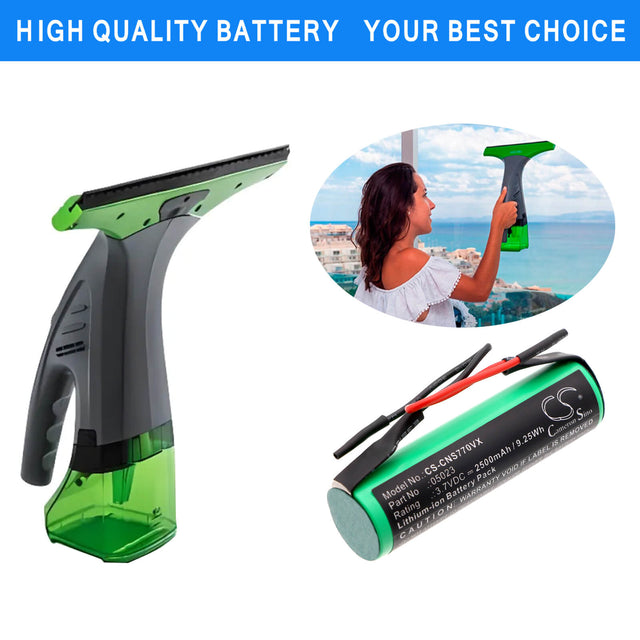 3.7V, Li-ion, 2500mAh, Vacuum battery fits Cecotec, 5023, Conga Crystal Clear 770, 9.25Wh Vacuum Cameron Sino Technology Limited