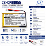 3.7V, Li-Polymer, 240mAh, Headset battery fits Plantronics, Avaya, 202599-03, Awh55, Awh-55, 0.89Wh Wireless Headset Cameron Sino Technology Limited