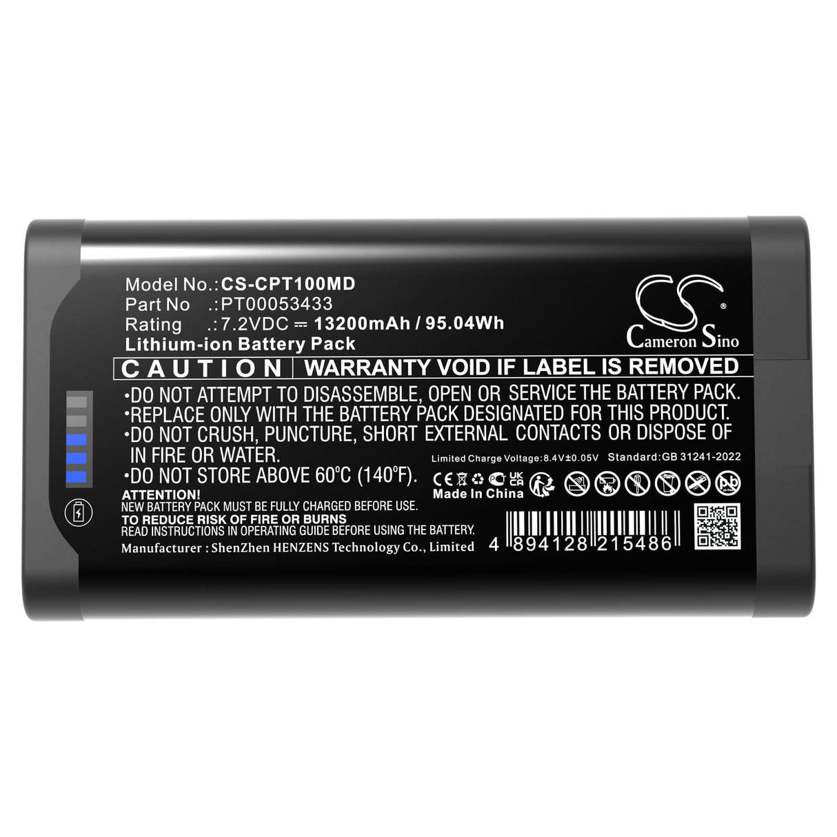 7.2V, Li-ion, 13200mAh, Medical battery fits Covidien, Gr101351, Nellcor Pm1000n Pulse Oximeter, 95.04Wh Medical Cameron Sino Technology Limited (Medical)