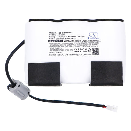 7.2V, Ni-CD, 4000mAh, Medical battery fits Criticon, 110017, Oxyshuttle II+, 28.8Wh Medical Cameron Sino Technology Limited (Medical)