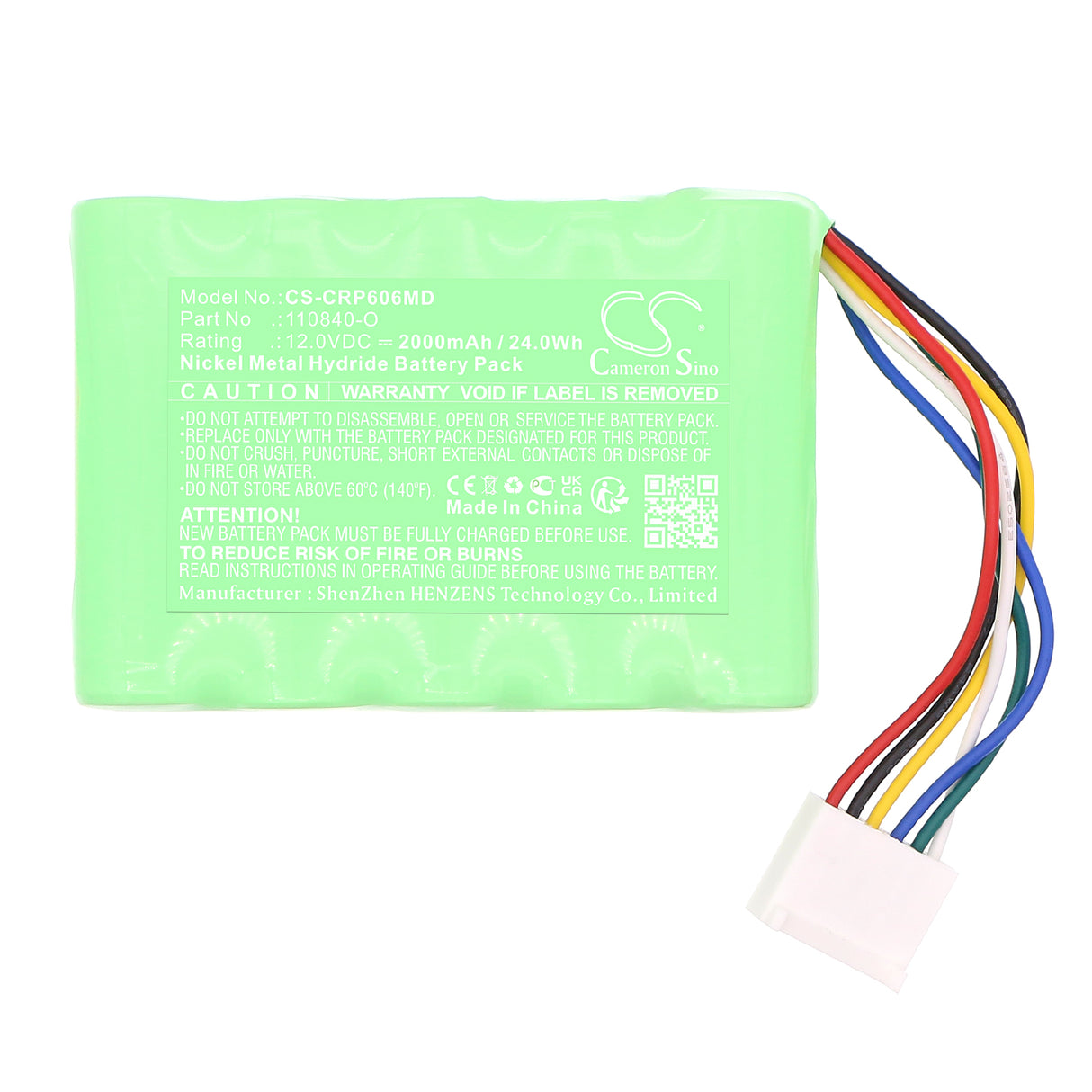 12.0V, Ni-MH, 2000mAh, Medical battery fits Codan, 110840-o, Argus 606 S Syringe Pump, Argus Infusion Pump 606, 24.0Wh Medical Cameron Sino Technology Limited (Medical)