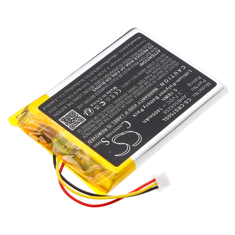 3.7V, Li-Polymer, 1400mAh, Wireless Headset battery fits Corsair, AHB504258, HS70, HS70SE, 5.18Wh Wireless Headset Cameron Sino Technology Limited